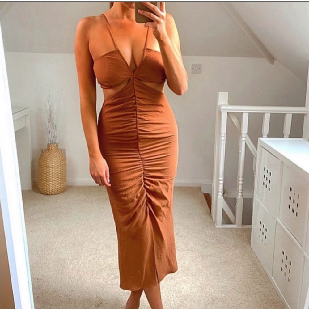 Zara cut out midi dress